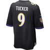 Image of Justin Tucker Baltimore Ravens Youth Alternate Game Jersey - Black 2019