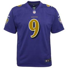 Justin Tucker Baltimore Ravens Youth Color Rush Game Jersey - Purple 2019