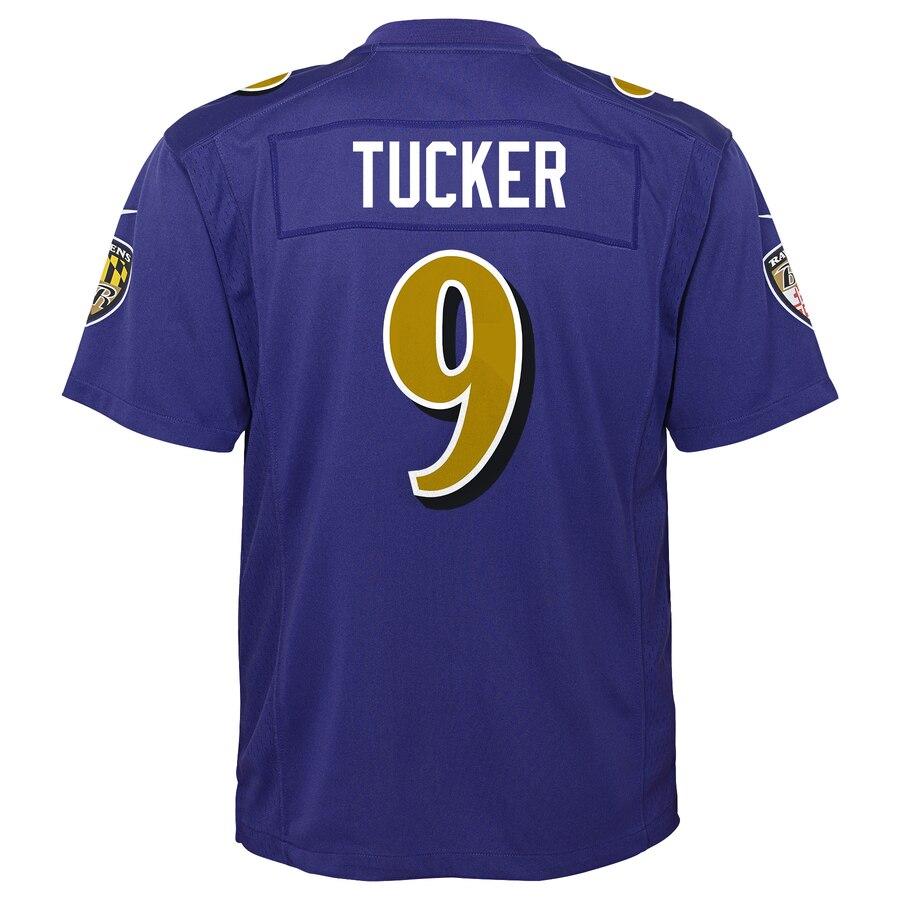 Justin Tucker Baltimore Ravens Youth Color Rush Game Jersey - Purple 2019