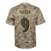 Image of Justin Tucker Baltimore Ravens Youth Salute to Service Game Jersey - Camo 2019