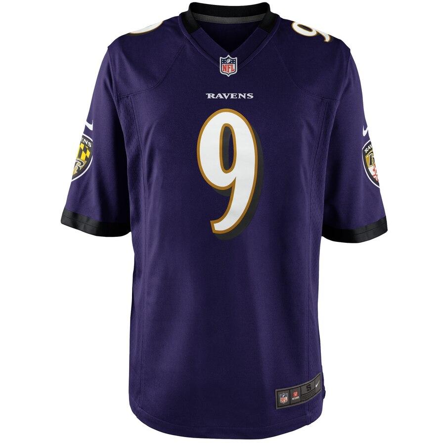 Justin Tucker Baltimore Ravens Youth Team Color Game Jersey - Purple 2019