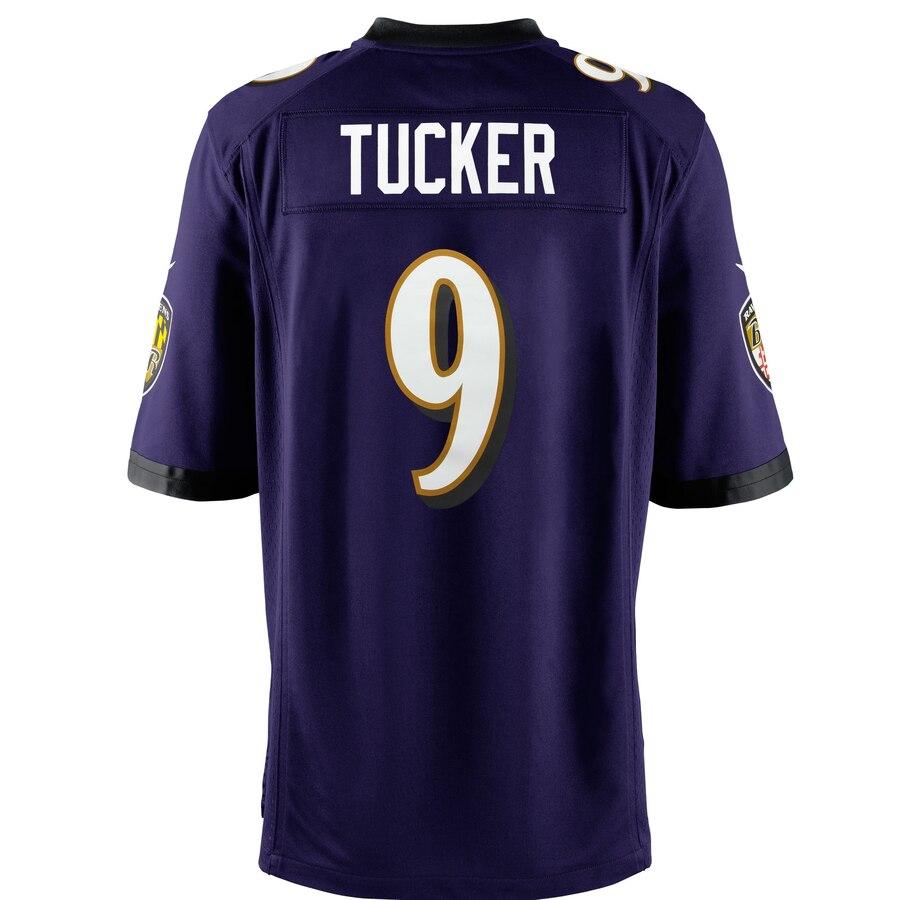 Justin Tucker Baltimore Ravens Youth Team Color Game Jersey - Purple 2019
