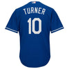 Image of Justin Turner Los Angeles Dodgers Majestic Fashion Official Cool Base Player Replica Jersey - Royal 2019
