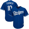 Image of Justin Turner Los Angeles Dodgers Majestic Fashion Official Cool Base Player Replica Jersey - Royal 2019
