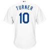 Image of Justin Turner Los Angeles Dodgers Majestic Official Cool Base Player Jersey - White 2019