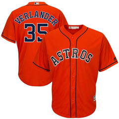 Justin Verlander Houston Astros Majestic Official Cool Base Player Jersey – Orange 2019