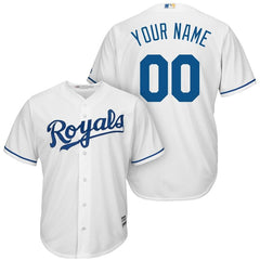 Kansas City Royals Majestic Cool Base Custom Jersey - White 2019