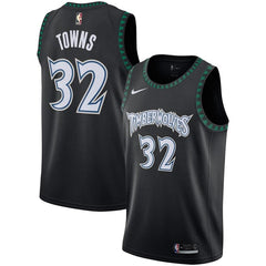 Karl-Anthony Towns Minnesota Timberwolves Hardwood Classics Swingman Jersey – Black 2019