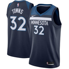 Karl-Anthony Towns Minnesota Timberwolves Swingman Jersey Navy - Icon Edition 2019