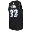 Image of Karl-Anthony Towns Minnesota Timberwolves Youth Hardwood Classics Swingman Jersey – Black 2019