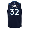 Image of Karl-Anthony Towns Minnesota Timberwolves Youth Swingman Jersey Navy - Icon Edition 2019