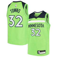 Karl-Anthony Towns Minnesota Timberwolves Youth Swingman Jersey - Neon Green 2019