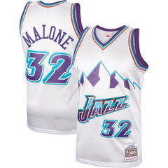 Karl Malone Utah Jazz Mitchell &amp; Ness Hardwood Classics Platinum Swingman Jersey 2019