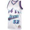 Image of Karl Malone Utah Jazz Mitchell &amp; Ness Hardwood Classics Platinum Swingman Jersey 2019