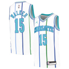 Kemba Walker Charlotte Hornets Jordan Brand Youth Hardwood Classics Swingman Jersey – White 2019
