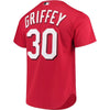 Image of Ken Griffey Jr. Cincinnati Reds Mitchell &amp; Ness Fashion Cooperstown Collection Mesh Batting Practice Jersey - Red 2019