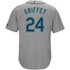 Image of Ken Griffey Jr. Seattle Mariners Majestic Alternate Cool Base Player Jersey - Gray 2019