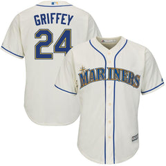 Ken Griffey Jr. Seattle Mariners Majestic Alternate Official Cool Base Replica Player Jersey - Cream 2019