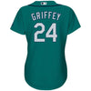 Image of Ken Griffey Jr. Seattle Mariners Majestic Women's Cool Base Player Jersey - Aqua 2019