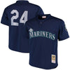 Image of Ken Griffey Jr. Seattle Mariners Mitchell &amp; Ness Cooperstown Collection Mesh Batting Practice Jersey - Navy 2019