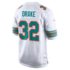 Image of Kenyan Drake Miami Dolphins Throwback Game Jersey – White 2019