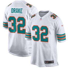 Kenyan Drake Miami Dolphins Throwback Game Jersey – White 2019