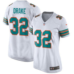 Kenyan Drake Miami Dolphins Women's Throwback Game Jersey – White 2019