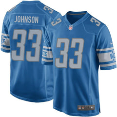 Kerryon Johnson Detroit Lions Game Jersey – Blue 2019