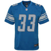 Image of Kerryon Johnson Detroit Lions Youth Game Jersey – Blue 2019