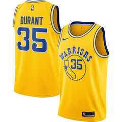 Kevin Durant Golden State Warriors Hardwood Classics Swingman Jersey – Gold 2019