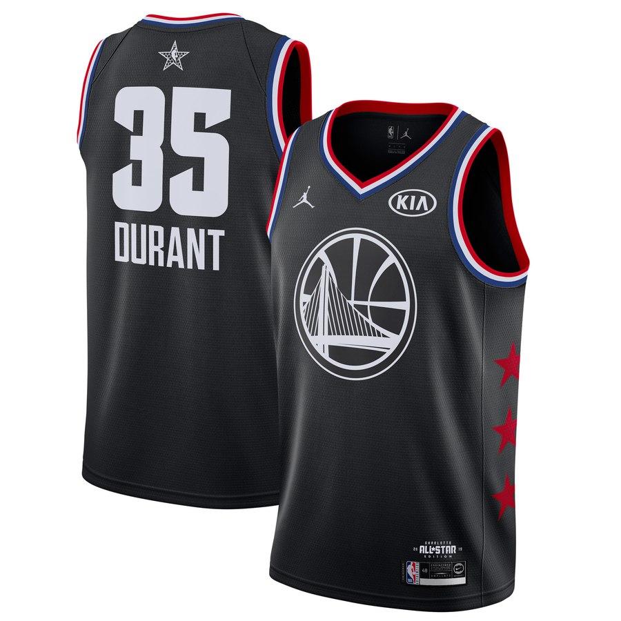 Kevin Durant Golden State Warriors Jordan Brand 2019 NBA All-Star Game Finished Swingman Jersey – Black 2019