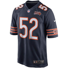 Khalil Mack Chicago Bears 100th Season Game Jersey – Navy 2019