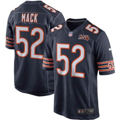 Khalil Mack Chicago Bears 100th Season Game Jersey – Navy 2019