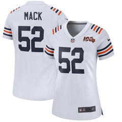 Khalil Mack Chicago Bears Women's 2019 100th Season Alternate Classic Game Jersey - White 2019