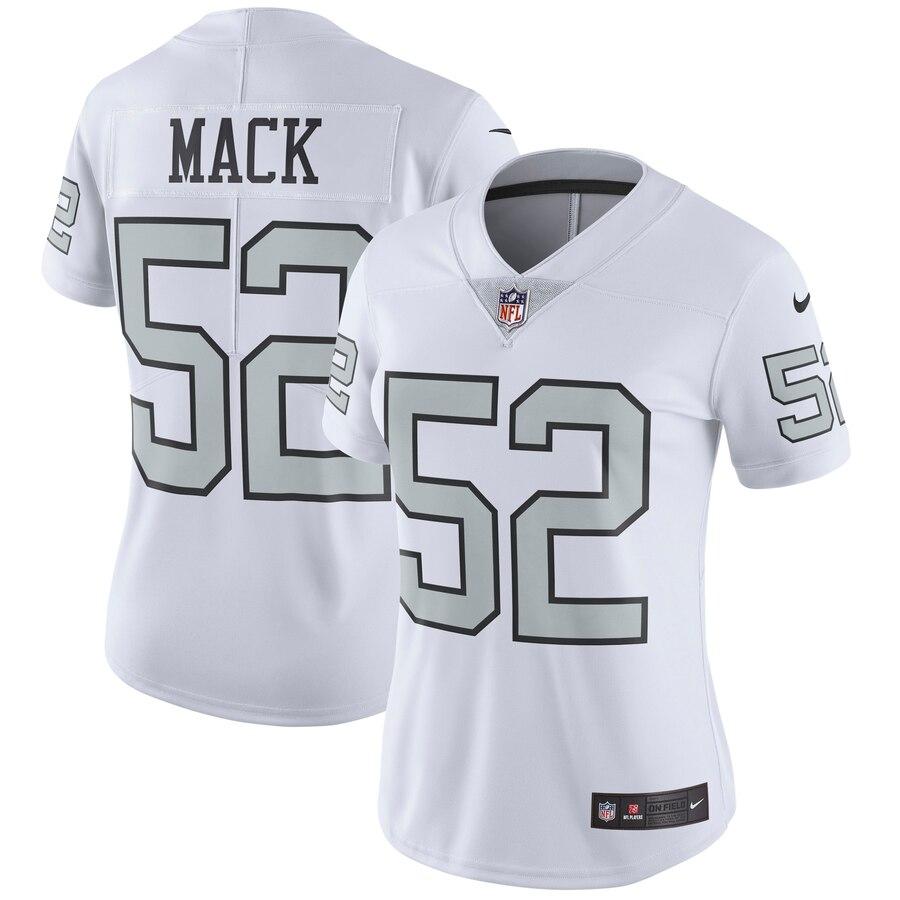 Khalil Mack Oakland Raiders Women's Vapor Untouchable Color Rush Limited Player Jersey - White 2019
