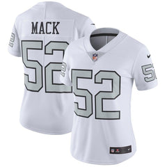 Khalil Mack Oakland Raiders Women's Vapor Untouchable Color Rush Limited Player Jersey - White 2019