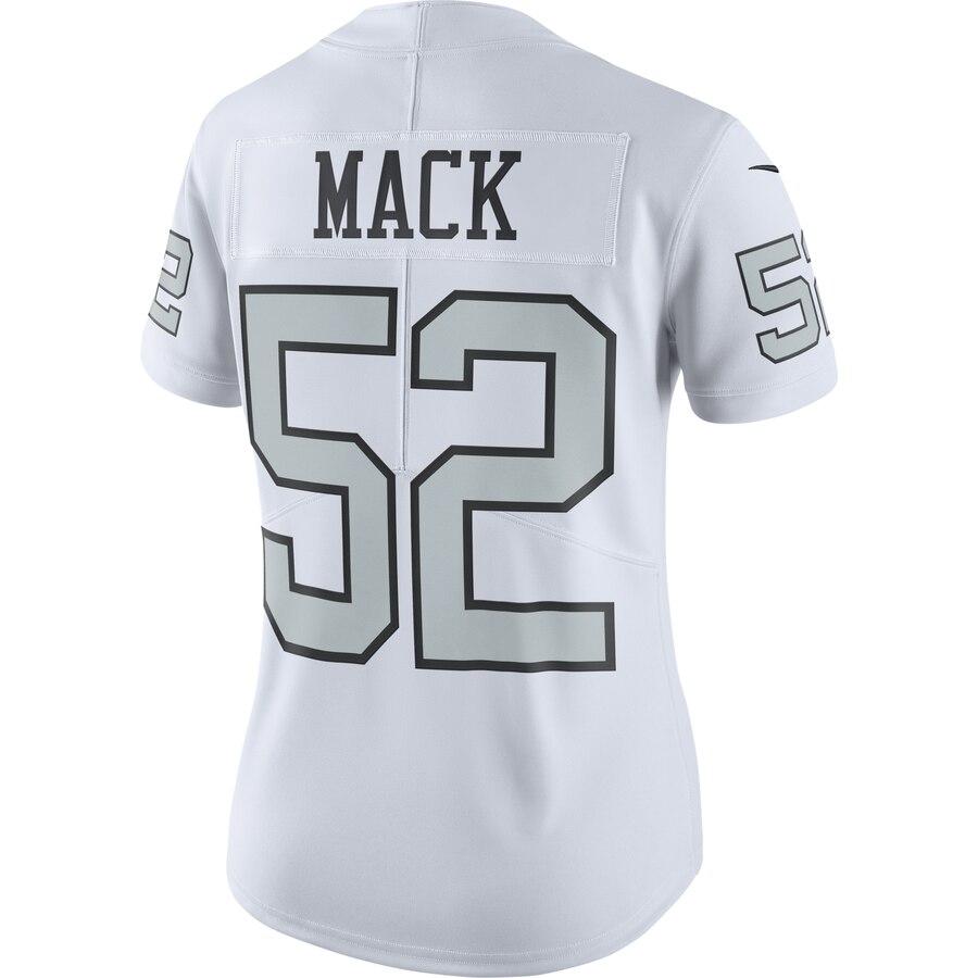 Khalil Mack Oakland Raiders Women's Vapor Untouchable Color Rush Limited Player Jersey - White 2019