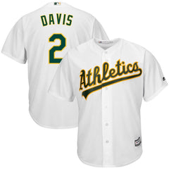 Khris Davis Oakland Athletics Majestic Home Official Cool Base Replica Player Jersey - White 2019