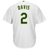 Image of Khris Davis Oakland Athletics Majestic Home Official Cool Base Replica Player Jersey - White 2019