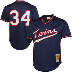 Kirby Puckett Minnesota Twins Mitchell &amp; Ness 1985 Cooperstown Collection Mesh Batting Practice Jersey - Navy 2019