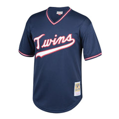 Kirby Puckett Minnesota Twins Mitchell & Ness Youth Cooperstown Collection Mesh Batting Practice Jersey – Navy 2019