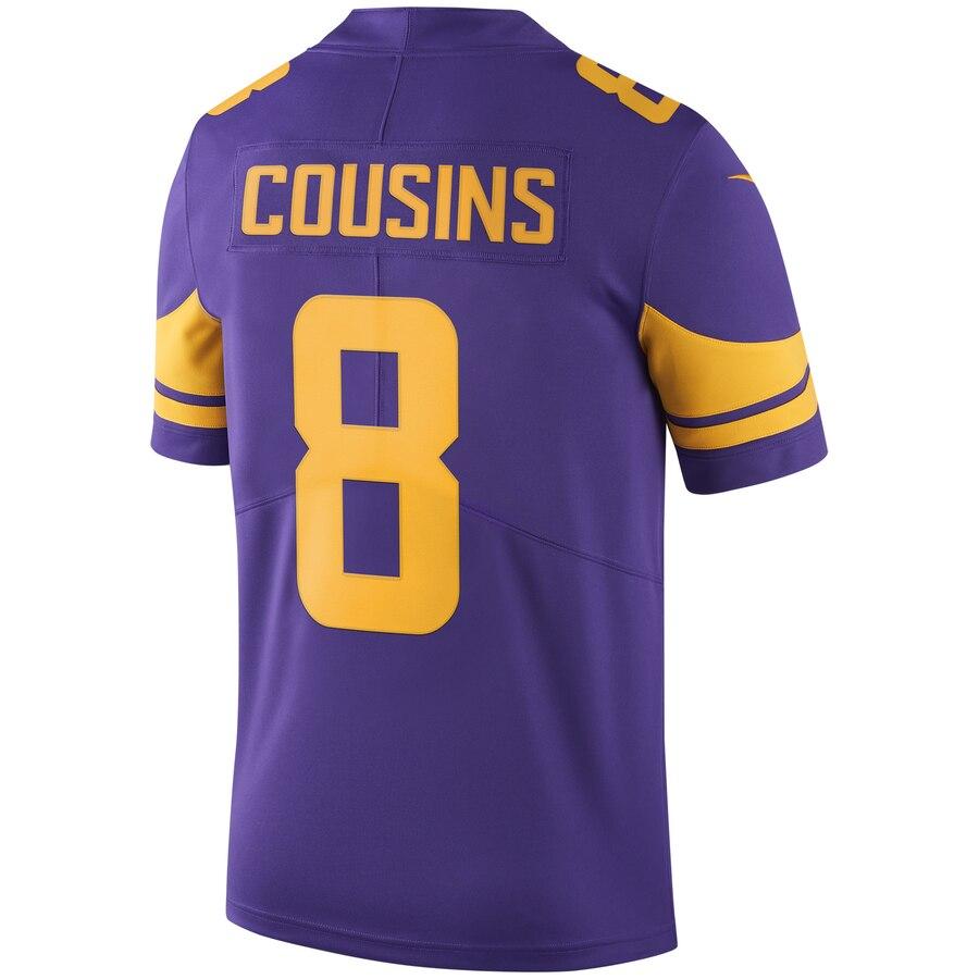 Kirk Cousins Minnesota Vikings Color Rush Vapor Untouchable Limited Jersey – Purple 2019