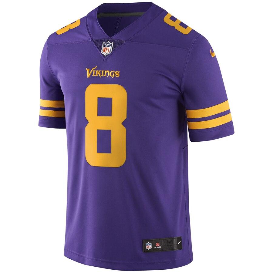 Kirk Cousins Minnesota Vikings Color Rush Vapor Untouchable Limited Jersey – Purple 2019
