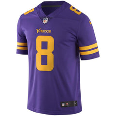 Kirk Cousins Minnesota Vikings Color Rush Vapor Untouchable Limited Jersey – Purple 2019