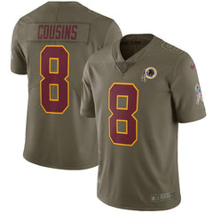 Kirk Cousins Washington Redskins Salute to Service Limited Jersey - Olive 2019