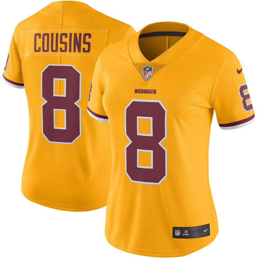 Kirk Cousins Washington Redskins Women's Color Rush Limited Jersey - Gold 2019