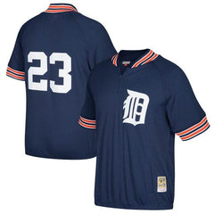 Kirk Gibson Detroit Tigers Mitchell &amp; Ness Cooperstown Collection Mesh Batting Practice Quarter-Zip Jersey - Navy 2019