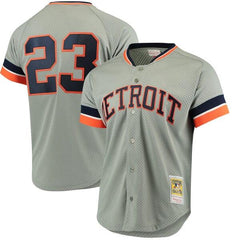 Kirk Gibson Detroit Tigers Mitchell &amp; Ness Fashion Cooperstown Collection Mesh Batting Practice Jersey - Gray 2019