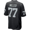 Image of Kolton Miller Oakland Raiders Game Jersey – Black 2019