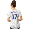 Image of Kris Bryant Chicago Cubs Majestic Women's Cool Base Player Jersey - White 2019